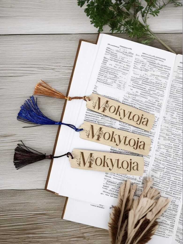 Knygos skirtukas personalizuotas MOKYTOJA