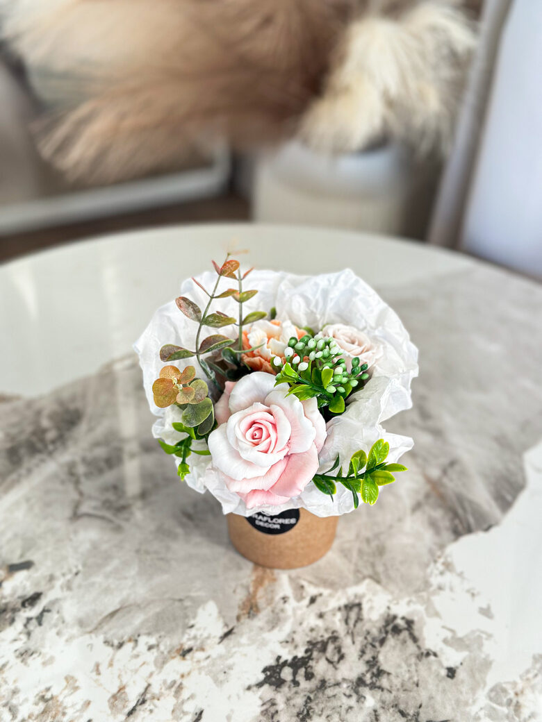 3-yjų žiedų muilo puokštelė Nr.3