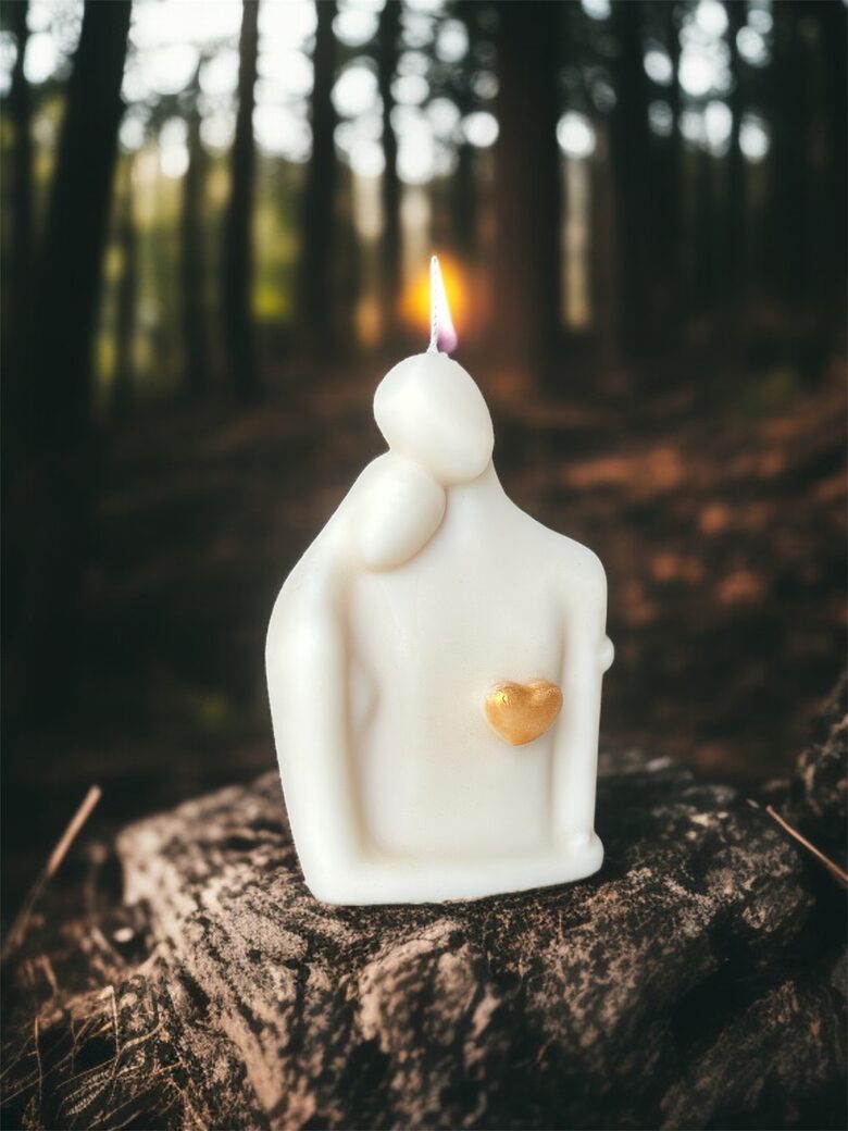 Sojų vaško žvakė AUKSINĖ ŠIRDIS