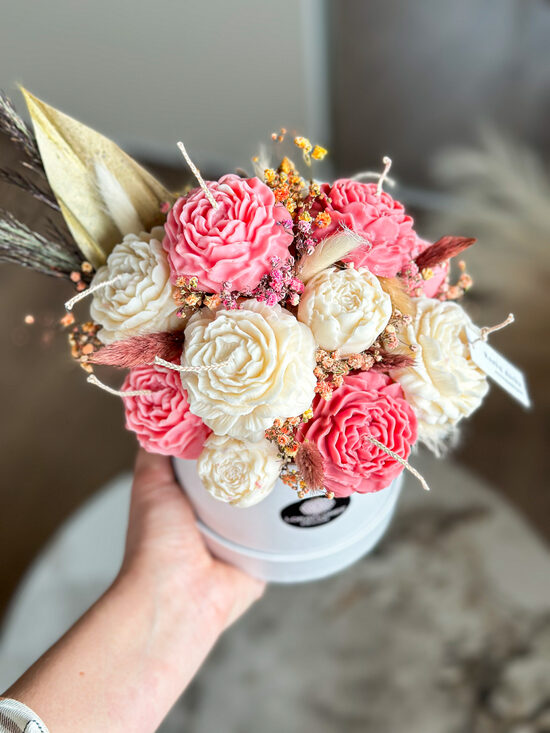 Žvakių ir džiovintų augalų puokštė ŽAVINGA, M