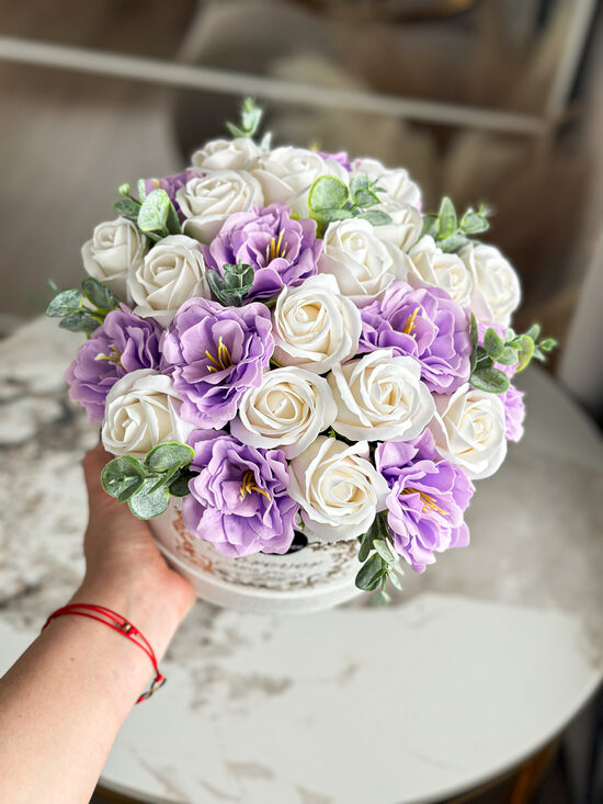 Plono muilo gėlių puokštė DEIVĖ, L