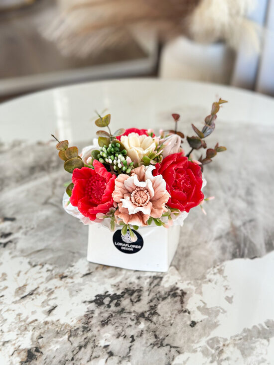 Kietojo muilo gėlių puokštė, RAUDONAS RUDUO S