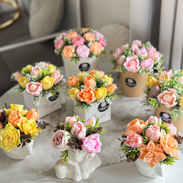 Didžiausias pasirinkimas! Kvepiančios muilo gėlės | Muilo puokštės | Kvepianti dovana By L